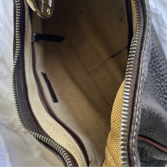 Dooney & Bourke Brown Pebbled Leather Shoulder Bag - Picture 4 of 5